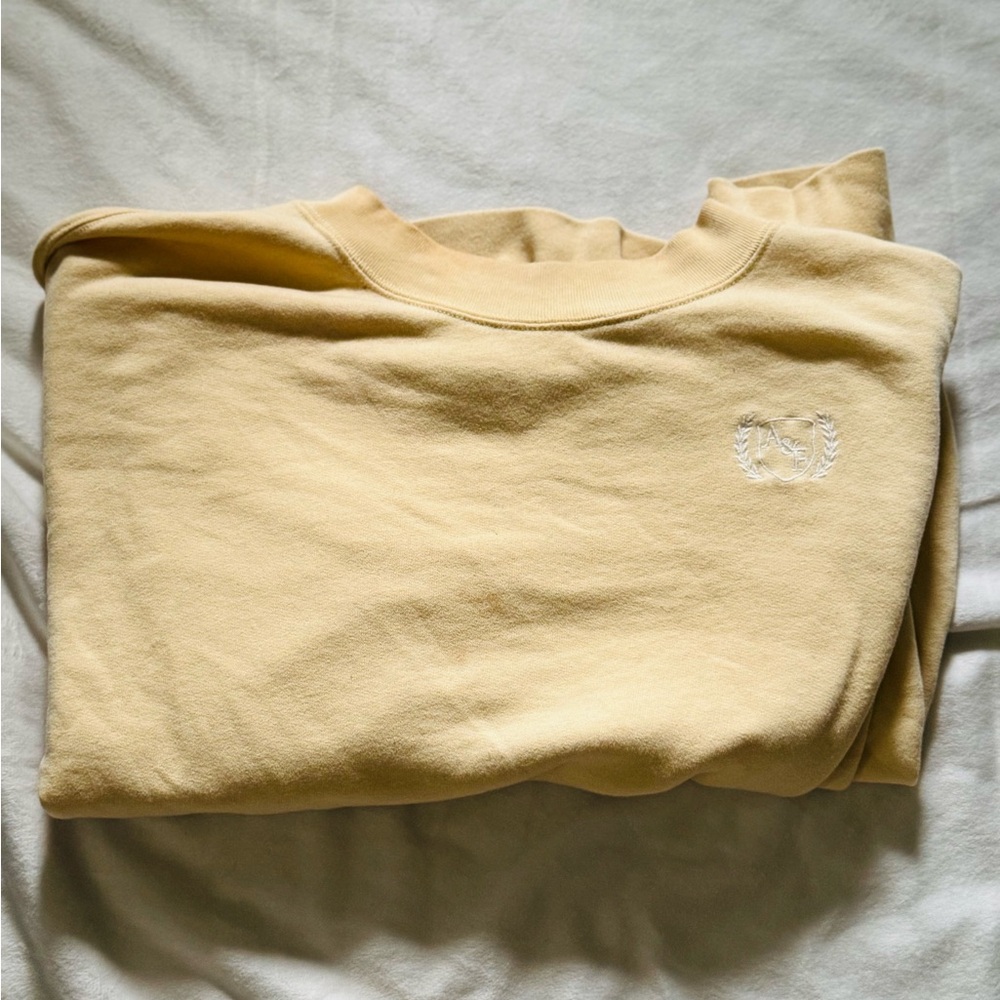 Abercrombie & Fitch Cream Sweatshirt with Embroidered Detail